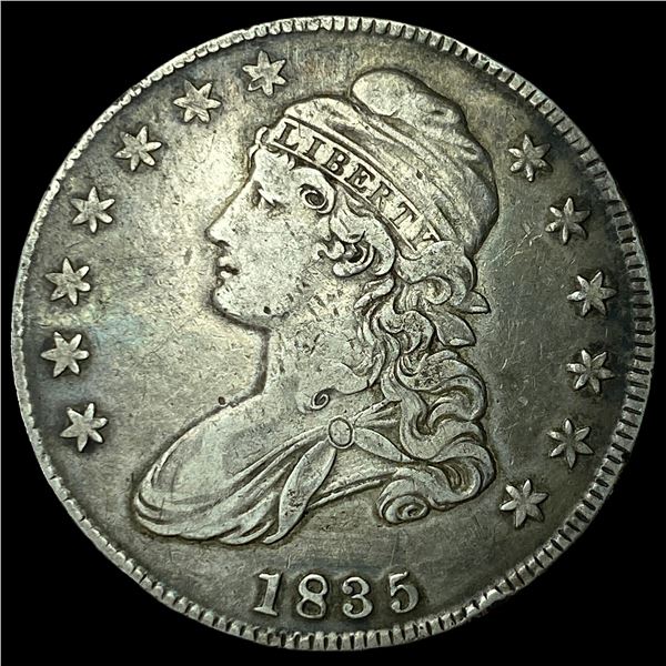 1835 Silver Capped Bust Half Dollar LIGHTLY CIRCULATED