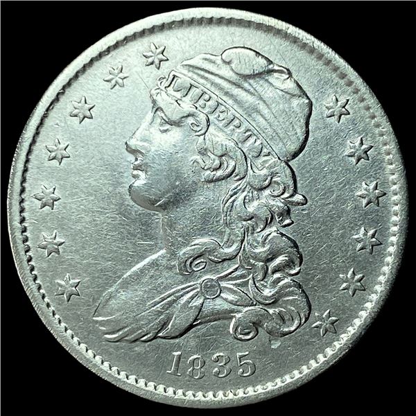 1835 Capped Bust Silver Quarter CLOSELY UNCIRCULATED
