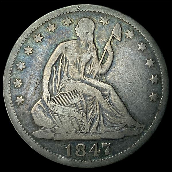 1847-O Silver Half Dollar NEARLY UNCIRCULATED