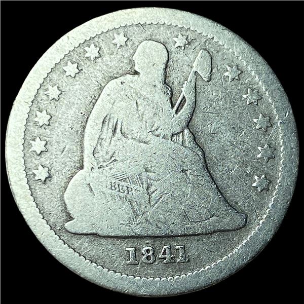 1841-O Silver Seated Liberty Quarter NICELY CIRCULATED