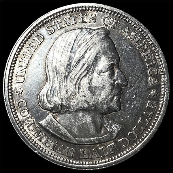 1893 Silver Columbian Half Dollar NEARLY  UNCIRCULATED
