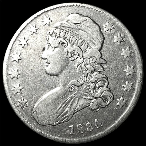 1834 Capped Bust Half Dollar NEARLY  UNCIRCULATED