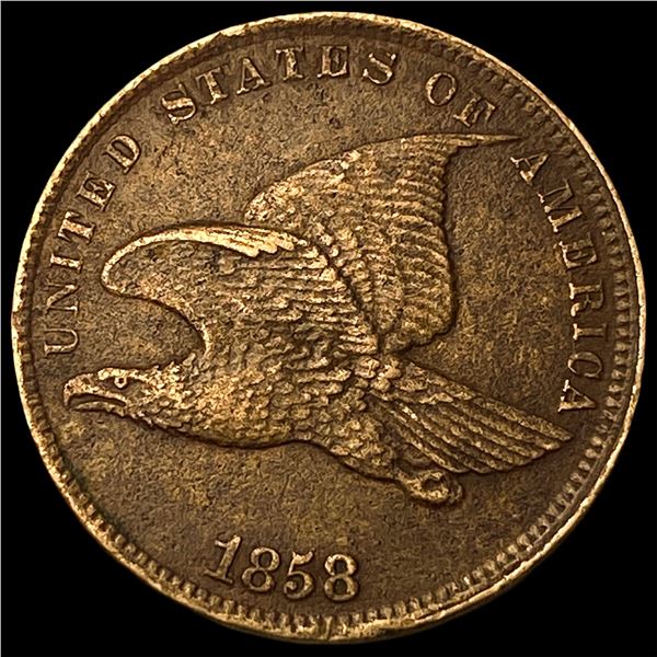 1858 Copper-Nickel Flying Eagle Cent CLOSELY  UNCIRCULATED