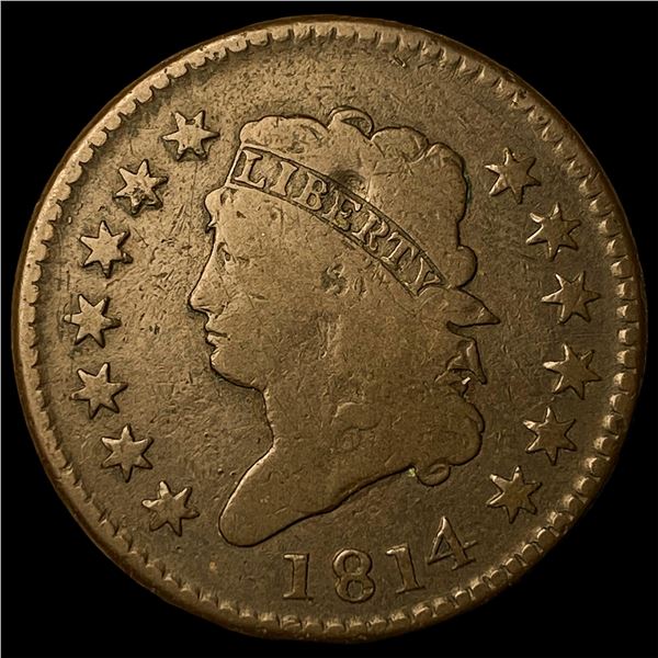 1814 Classic Head Large Cent ABOUT  UNCIRCULATED