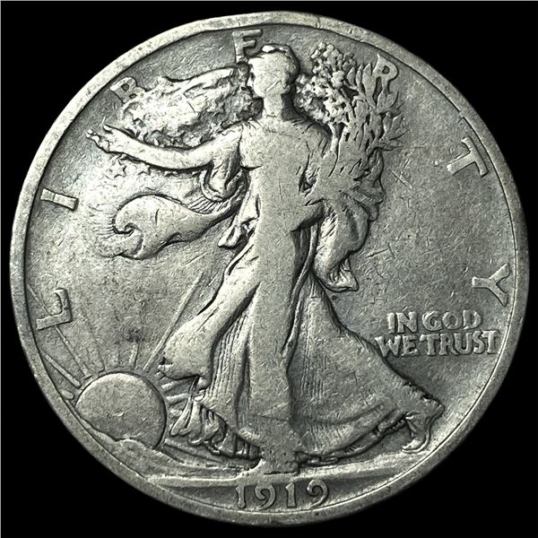 1919 Walking Liberty Half Dollar LIGHTLY  CIRCULATED