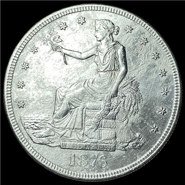 1876-S Silver Trade Dollar NEARLY  UNCIRCULATED