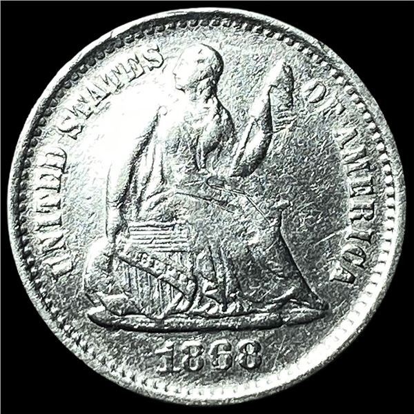 1868-S Silver Half Dime NICELY CIRCULATED
