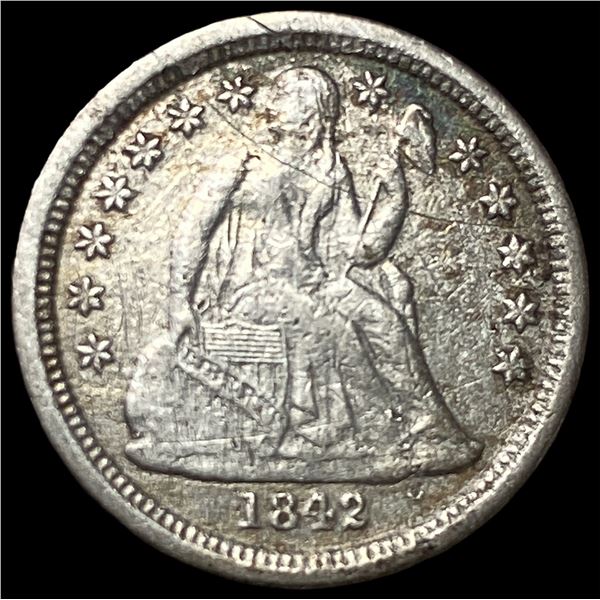 1842 Seated Liberty Dime LIGHTLY CIRCULATED