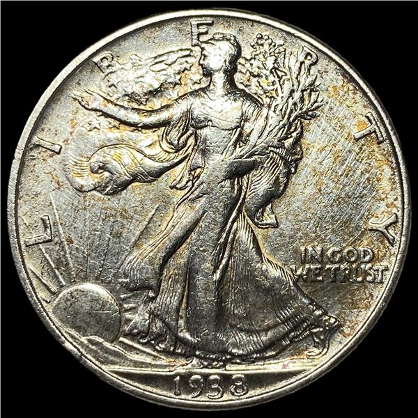 1938-D Silver Walking Liberty Half Dollar  CLOSELY UNCIRCULATED
