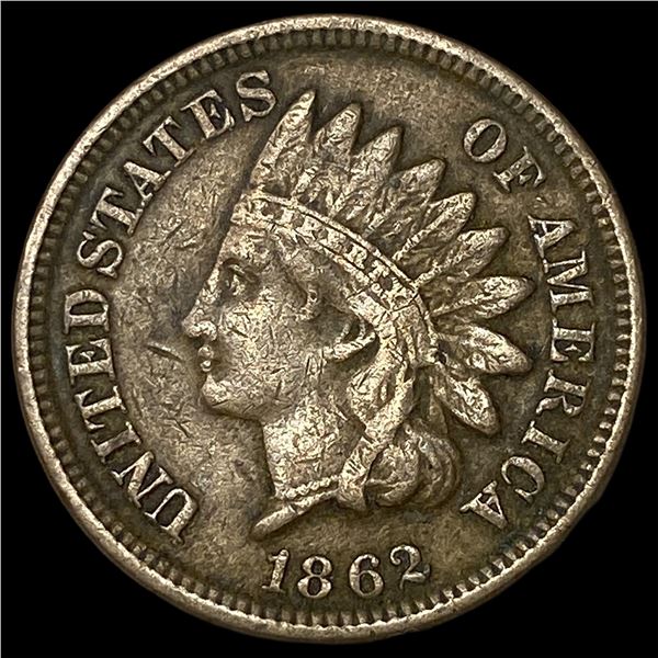 1862 Copper-Nickel Indian Head Cent NEARLY  UNCIRCULATED