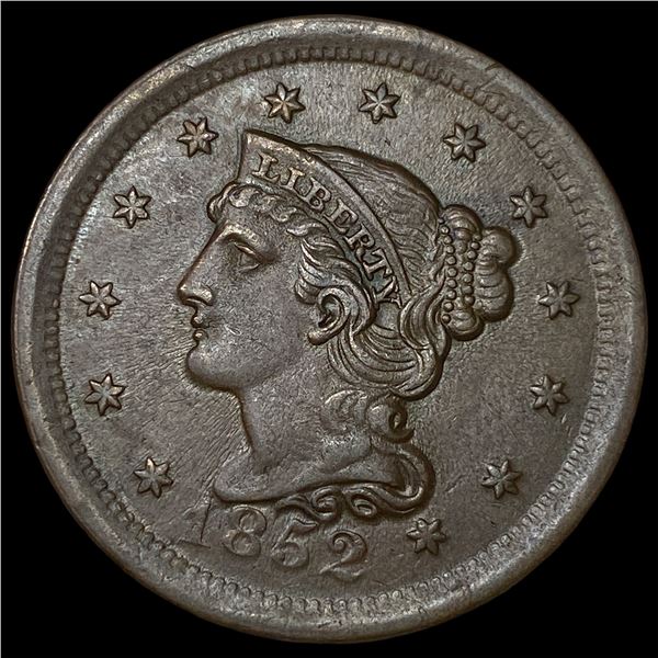 1852 Braided Hair Large Cent CHOICE AU