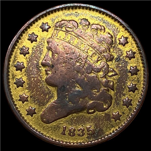 1835 Classic Head Half Cent LIGHTLY  CIRCULATED