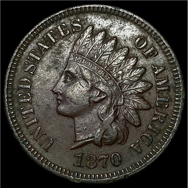 1870 Indian Head Cent CHOICE AU