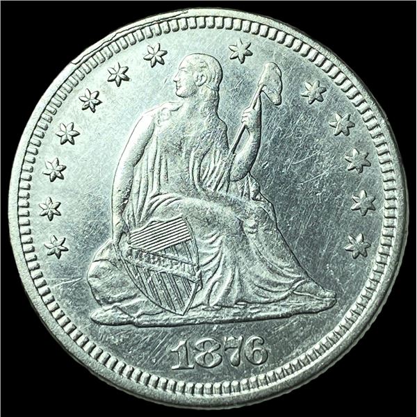 1876 Seated Liberty Quarter CHOICE AU