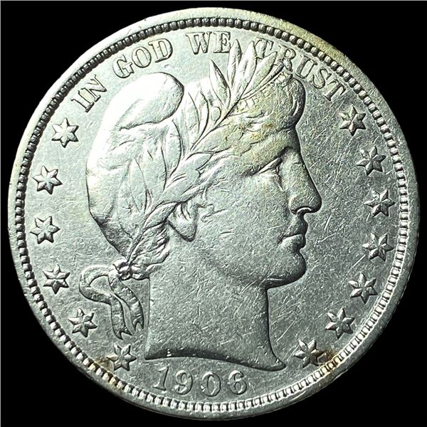 1906 Silver Barber Half Dollar NEARLY  UNCIRCULATED