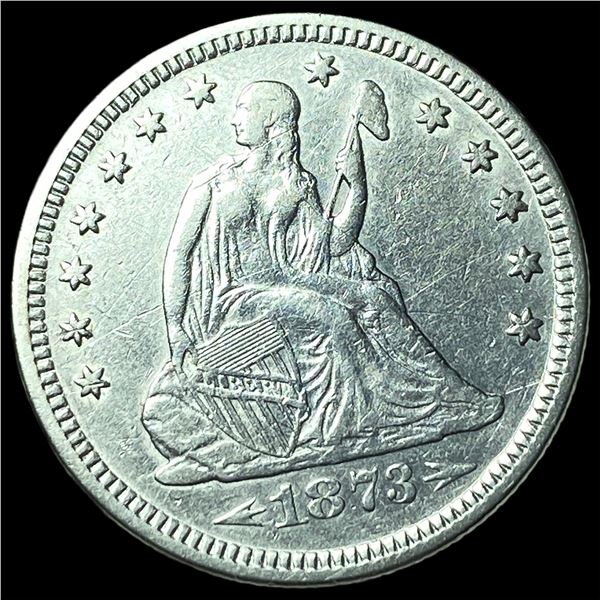 1873 Arrows Seated Liberty Quarter CLOSELY  UNCIRCULATED