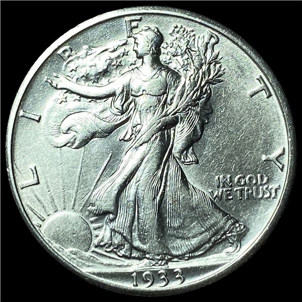 1933-S Silver Walking Liberty Half Dollar  CLOSELY UNCIRCULATED