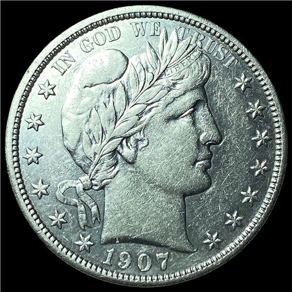 1907-D Silver Barber Half Dollar CLOSELY  UNCIRCULATED