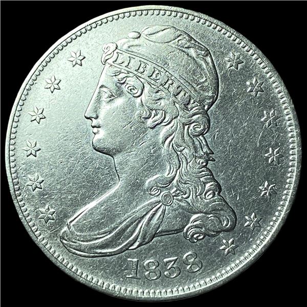 1838 Silver Capped Bust Half Dollar CLOSELY  UNCIRCULATED