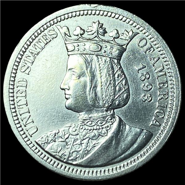 1893 Silver Isabella Quarter CLOSELY  UNCIRCULATED
