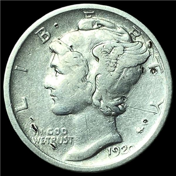 1920-S Silver Mercury Dime ABOUT UNCIRCULATED