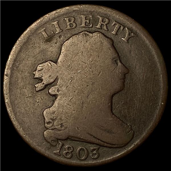 1803 Draped Bust Half Cent NICELY CIRCULATED