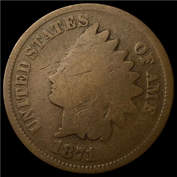 1871 Indian Head Cent NICELY CIRCULATED