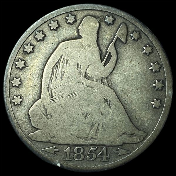 1854-O Silver Seated Liberty Half Dollar  NICELY CIRCULATED