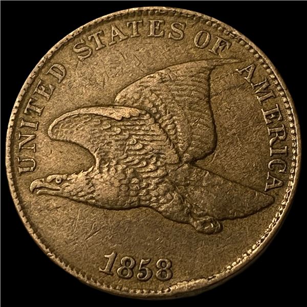 1858 Copper-Nickel Flying Eagle Cent NEARLY  UNCIRCULATED