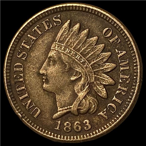 1863 Indian Head Cent NEARLY UNCIRCULATED