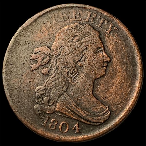 1804 Copper Half Cent LIGHTLY CIRCULATED