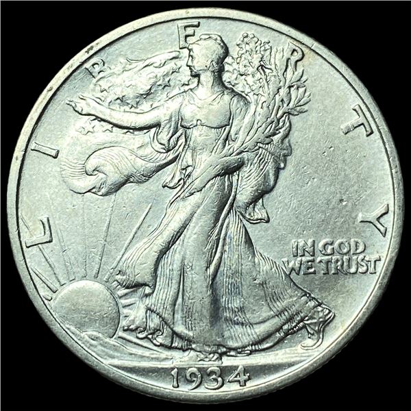 1934-S Silver Walking Liberty Half Dollar  NEARLY UNCIRCULATED