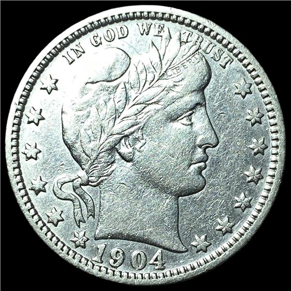 1904-S Silver Barber Quarter CLOSELY  UNCIRCULATED
