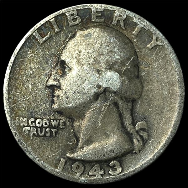 1943 Silver Washington Quarter NEARLY  UNCIRCULATED