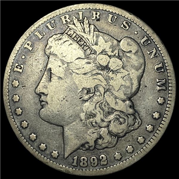 1892-CC Silver Morgan Dollar LIGHTLY  CIRCULATED