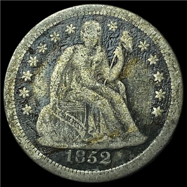 1852-O Silver Seated Liberty Dime NEARLY  UNCIRCULATED