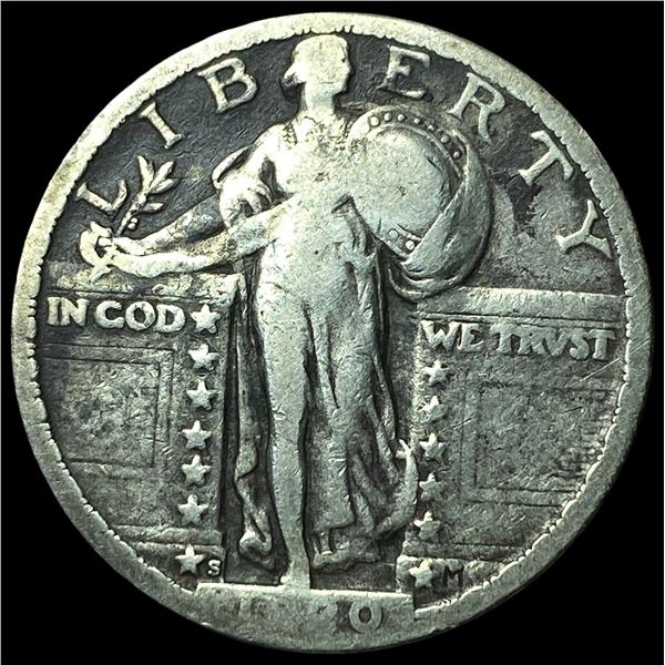 1927-S Silver Standing Liberty Quarter  LIGHTLY CIRCULATED