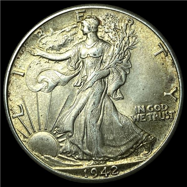 1942 Silver Walking Liberty Half Dollar  CHOICE AU