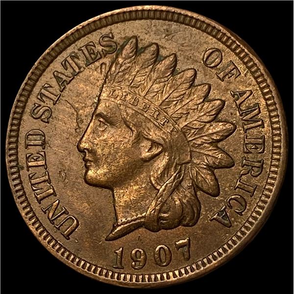 1907 Indian Head Cent NEARLY UNCIRCULATED
