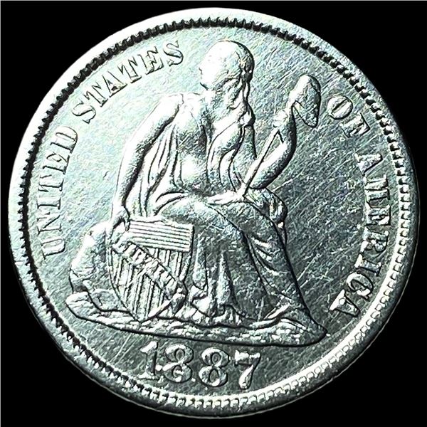 1887-S Silver Seated Liberty Dime  UNCIRCULATED