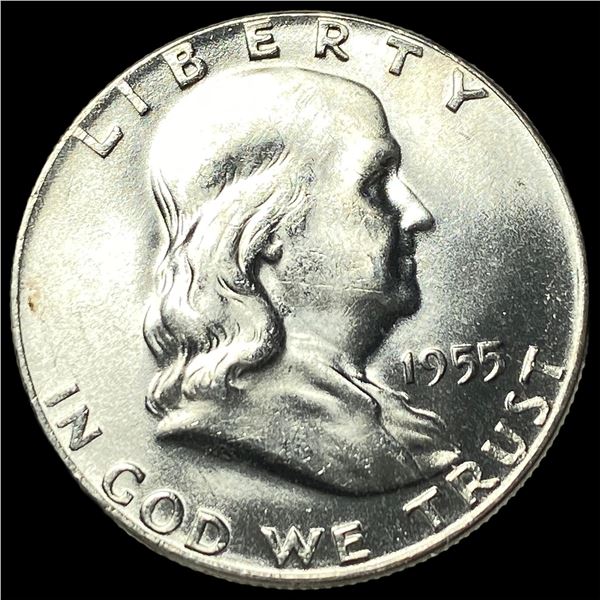 1955 Franklin Silver Half Dollar GEM BU