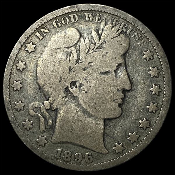 1896-O Silver Barber Half Dollar LIGHTLY  CIRCULATED