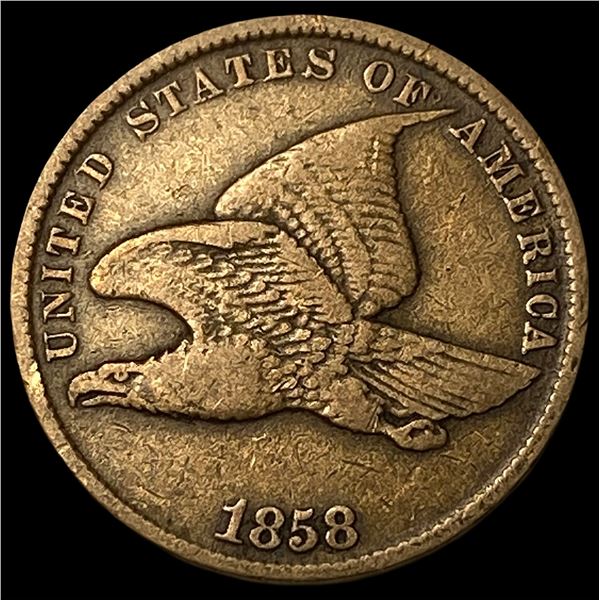 1858 Copper-Nickel Flying Eagle Cent LIGHTLY  CIRCULATED