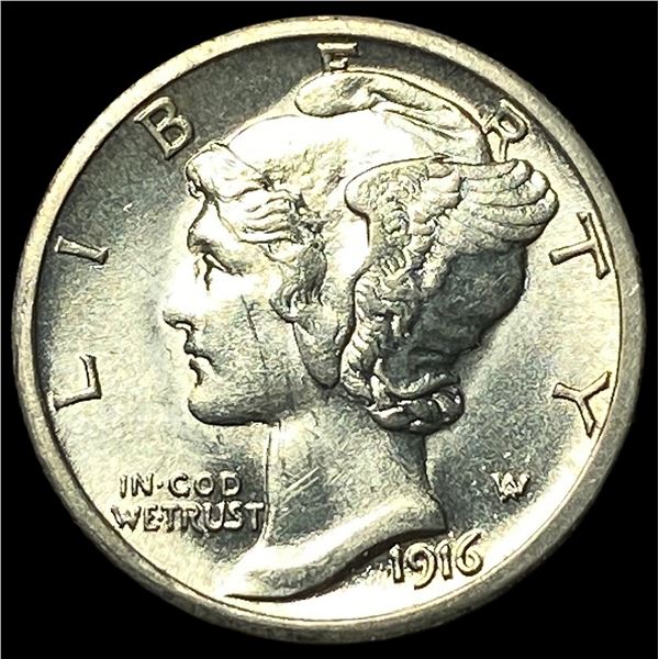 1916 Mercury Dime GEM BU