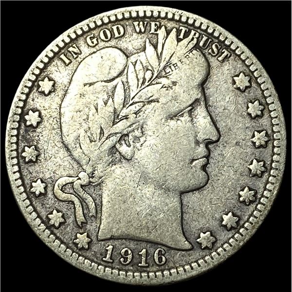 1916-D Silver Barber Quarter NEARLY  UNCIRCULATED
