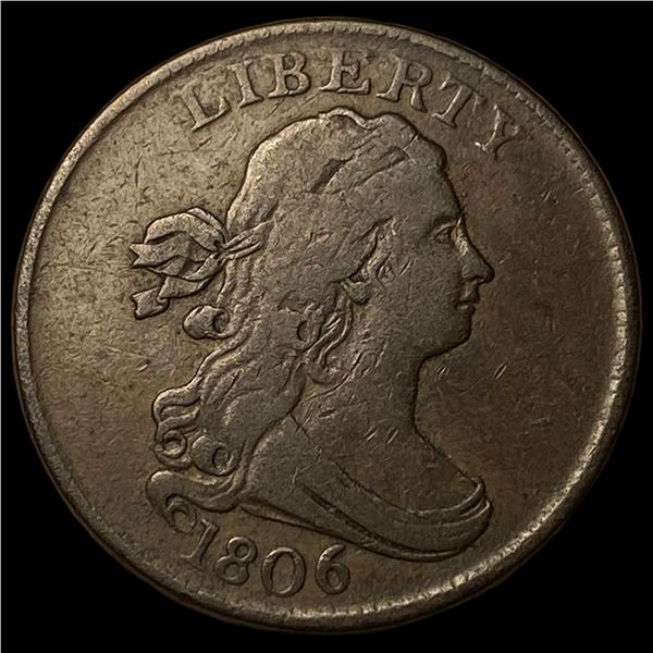 1806 Copper Half Cent NEARLY UNCIRCULATED