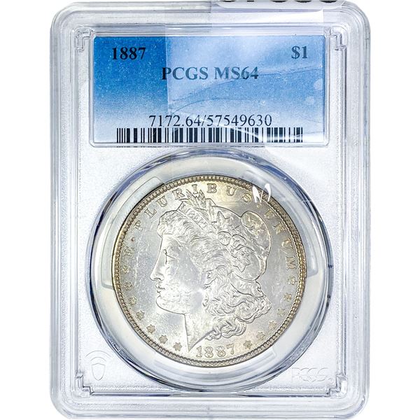 1887 Morgan Silver Dollar PCGS MS64