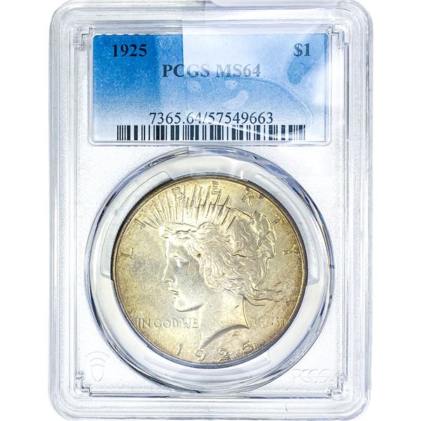 1925 Silver Peace Dollar PCGS MS64