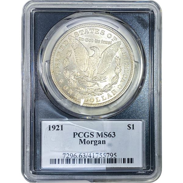 1921 Morgan Silver Dollar PCGS MS63