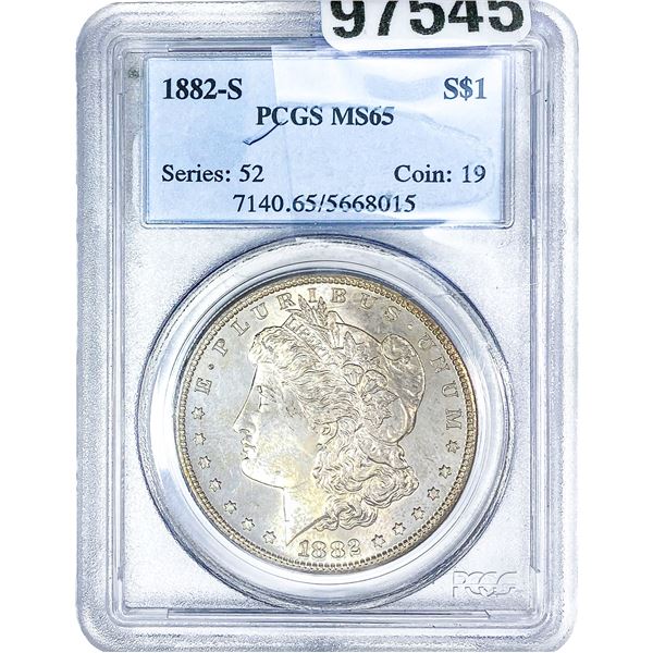 1882-S Morgan Silver Dollar PCGS MS65